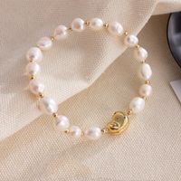 Simple Style Geometric Freshwater Pearl Copper Necklace In Bulk sku image 1