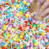 Cute Lollipop Resin Nail Decoration Accessories 100 PCS/Package main image 3