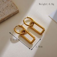 1 Pair Simple Style Classic Style Heart Shape Plating 304 Stainless Steel 18K Gold Plated Drop Earrings sku image 6