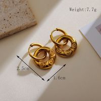 1 Pair Simple Style Classic Style Heart Shape Plating 304 Stainless Steel 18K Gold Plated Drop Earrings sku image 7