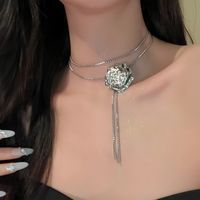 IG Style Simple Style Classic Style Rose 201 Stainless Steel Alloy Women's Pendant Necklace Waist Chain main image 4