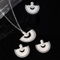 Vintage Style Commute Sector Alloy Wholesale Rings Necklace Jewelry Set main image 3