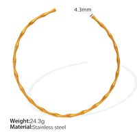Titanium Steel 18K Gold Plated IG Style Classic Style Plating Inlay Bamboo Agate Tiger Eye Bracelets Necklace sku image 8