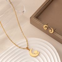 Exaggerated Simple Style Commute Shamrock Star Bow Knot Alloy Wholesale Earrings Necklace Jewelry Set main image 7
