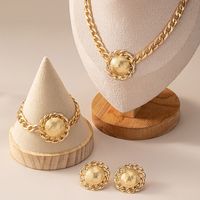 Exaggerated Simple Style Commute Shamrock Star Bow Knot Alloy Wholesale Earrings Necklace Jewelry Set main image 8