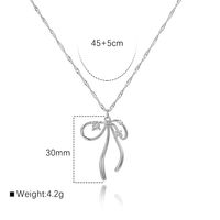 Simple Style Classic Style Commute Bow Knot Metal Copper Women's Pendant Necklace sku image 2