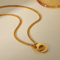 Edelstahl 304 18 Karat Vergoldet Vintage-Stil Übertrieben Klassischer Stil Geometrisch Armbänder Halskette Schmuck-Set main image 5