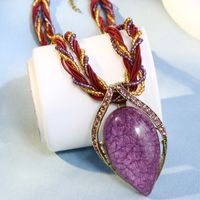 Ethnic Style Bohemian Classic Style Geometric Alloy Plastic Resin Inlay Resin Women's Pendant Necklace main image 3