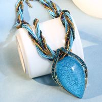 Ethnic Style Bohemian Classic Style Geometric Alloy Plastic Resin Inlay Resin Women's Pendant Necklace main image 5