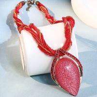 Ethnic Style Bohemian Classic Style Geometric Alloy Plastic Resin Inlay Resin Women's Pendant Necklace main image 1