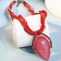 Ethnic Style Bohemian Classic Style Geometric Alloy Plastic Resin Inlay Resin Women's Pendant Necklace main image 7