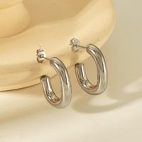 1 Pair IG Style Basic Commute U Shape Plating 304 Stainless Steel 18K Gold Plated Ear Studs main image 4