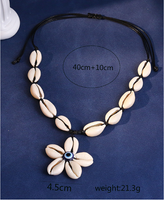 Vacation Bohemian Flower Shell Women's Pendant Necklace main image 2