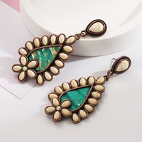 1 Pair Casual Vacation Classic Style Water Droplets Inlay Alloy Turquoise Silver Plated Drop Earrings main image 3