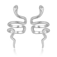 1 Pair Vacation Punk Simple Style Snake Plating Sterling Silver White Gold Plated Gold Plated Ear Cuffs main image 9