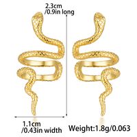 1 Pair Vacation Punk Simple Style Snake Plating Sterling Silver White Gold Plated Gold Plated Ear Cuffs main image 2