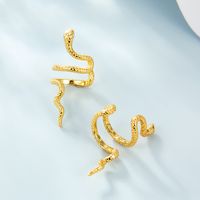 1 Pair Vacation Punk Simple Style Snake Plating Sterling Silver White Gold Plated Gold Plated Ear Cuffs main image 5