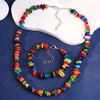 Ethnic Style Classic Style Geometric Stone Wholesale Bracelets Necklace Jewelry Set sku image 1