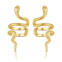 1 Pair Vacation Punk Simple Style Snake Plating Sterling Silver White Gold Plated Gold Plated Ear Cuffs sku image 1