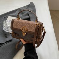 Women's Medium Pu Leather Printing Vintage Style Classic Style Lock Clasp Crossbody Bag main image 3