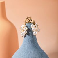 1 Pair Sweet Solid Color Patchwork Plating 304 Stainless Steel Imitation Pearl Pearl 18K Gold Plated Drop Earrings main image 5