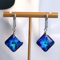 1 Pair Basic Modern Style Classic Style Geometric Glass Copper Alloy Drop Earrings main image 3
