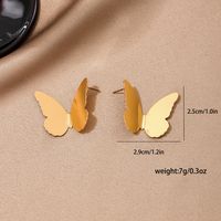 1 Pair Fairy Style Sweet Classic Style Butterfly Alloy Ear Studs main image 2