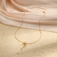 Basic Simple Style Classic Style Bow Knot Metal Copper 18K Gold Plated Women's Pendant Necklace main image 3