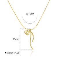 Basic Simple Style Classic Style Bow Knot Metal Copper 18K Gold Plated Women's Pendant Necklace main image 2