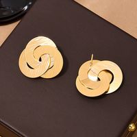 1 Pair Simple Style Classic Style Commute Solid Color Alloy Ear Studs main image 4