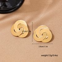 1 Pair Simple Style Classic Style Commute Solid Color Alloy Ear Studs main image 2
