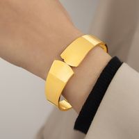 Acier Inoxydable 304 Plaqué Or 18K De Base Style Moderne Style Classique Placage Couleur Unie Bracelet main image 5