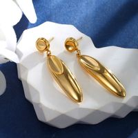 1 Pair XUPING Simple Style Geometric 304 Stainless Steel 18K Gold Plated Drop Earrings main image 5