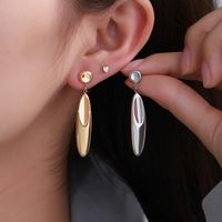 1 Pair XUPING Simple Style Geometric 304 Stainless Steel 18K Gold Plated Drop Earrings main image 4