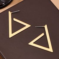 1 Pair Basic Simple Style Triangle Alloy Drop Earrings main image 3