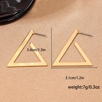 1 Pair Basic Simple Style Triangle Alloy Drop Earrings main image 2