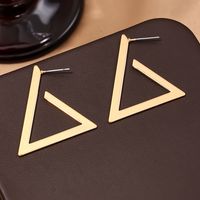 1 Pair Basic Simple Style Triangle Alloy Drop Earrings main image 4