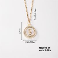 Wholesale Casual Elegant Classic Style Geometric Virgin Mary 304 Stainless Steel Copper Inlay K Gold Plated Artificial Pearls Gold White Diamond Pendant Necklace sku image 11