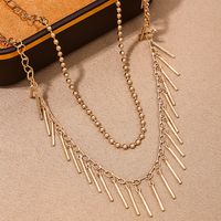 Beach Simple Style Solid Color Alloy Tassel Women's Anklet main image 5