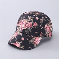 Women's Casual Vacation Pastoral Flower Curved Eaves Baseball Cap main image 4