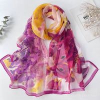 Women's Vacation Color Block Floral Polyester Silk Scarves sku image 52