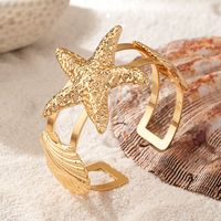 Wholesale Jewelry IG Style Beach Starfish Shell Alloy Bangle main image 5