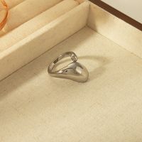 304 Stainless Steel 18K Gold Plated Basic Simple Style Commute Plating Solid Color Open Rings main image 5