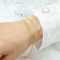 Europäisches Und Amerikanisches Armband Doppelschicht-mandel Kette Reis Perlenkette Goldenes Armband All-match Gut Aussehendes Qixi-armband E121 sku image 3