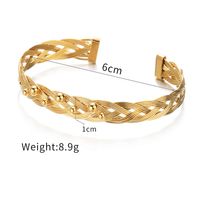 Vintage Style Commute Solid Color 201 Stainless Steel 304 Stainless Steel 18K Gold Plated Bangle In Bulk main image 2