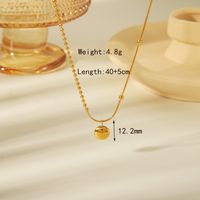 Wholesale Casual Vintage Style Heart Shape Petal Fish 304 Stainless Steel Copper 18K Gold Plated Pendant Necklace sku image 1