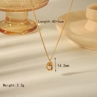 Wholesale Casual Vintage Style Heart Shape Petal Fish 304 Stainless Steel Copper 18K Gold Plated Pendant Necklace sku image 2