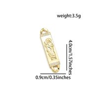1 Piece 9*40mm Copper Zircon 18K Gold Plated Human Polished Pendant main image 6