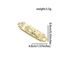1 Piece 9*40mm Copper Zircon 18K Gold Plated Human Polished Pendant main image 5