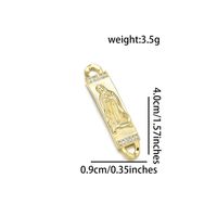 1 Piece 9*40mm Copper Zircon 18K Gold Plated Human Polished Pendant sku image 3